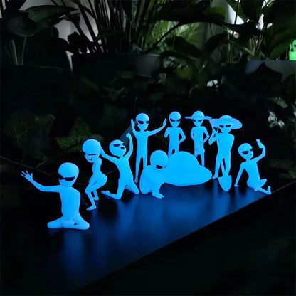 Glow In The Dark Alien Elf Figures