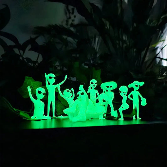 Glow In The Dark Alien Elf Figures